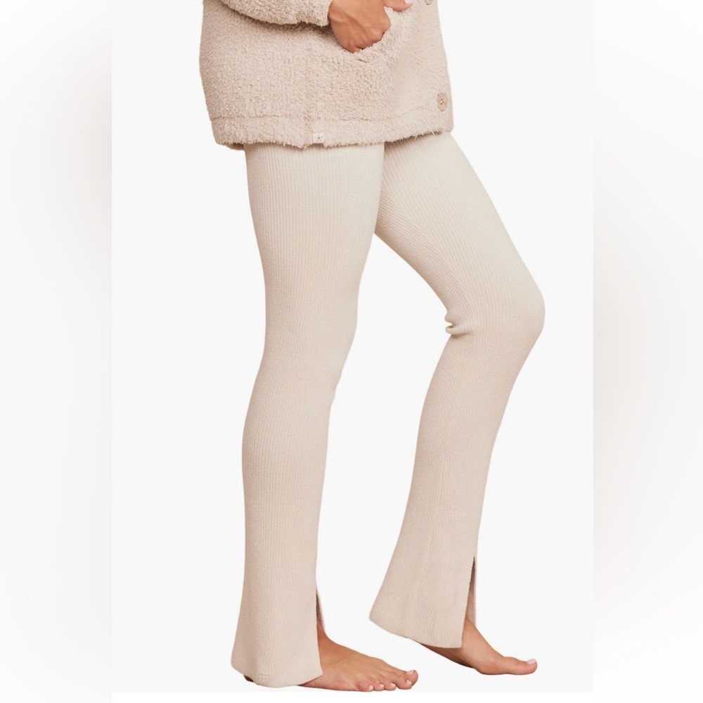 Barefoot Dreams Slim Slit Rib Pajama Pants in Almond Size X-Large NWT - Picture 4 of 10